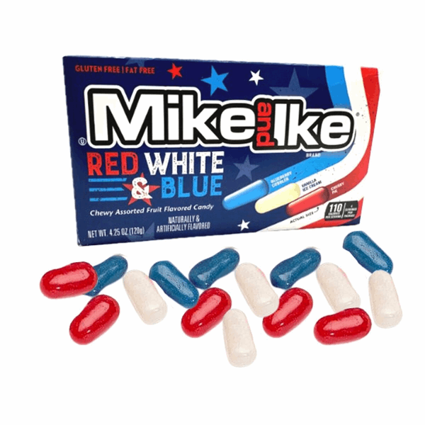 Mike and Ike Red White Blue 120gram