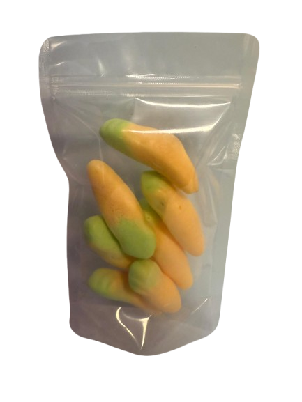 🥕 Gevriesdroogde Snoepworteltjes – Super Crunchy